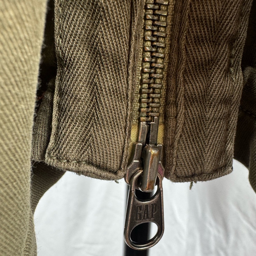GAP Green Zippered Hoodie w/Pockets and Adjustable Waist - Picture 5 of 9